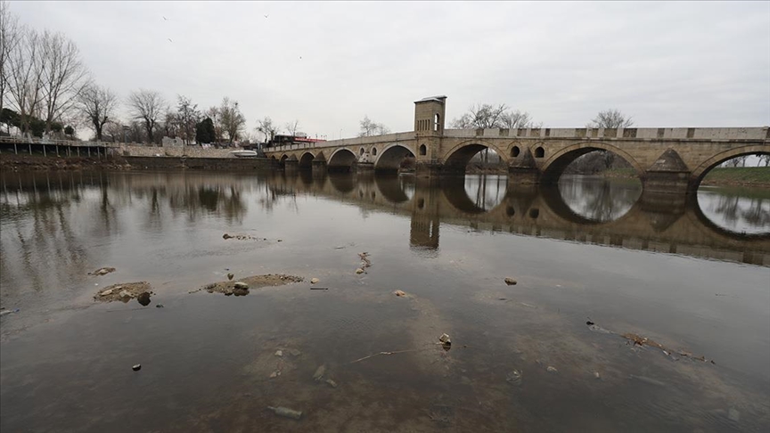 Edirne'deki nehirler kuraklığa bağlı düşük seviyede akıyor