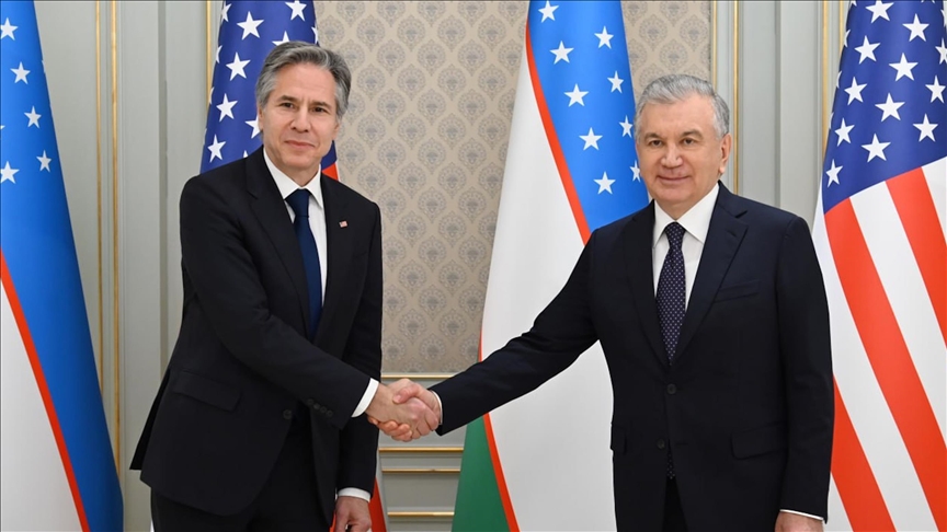 Президент Узбекистана Шавкат Мирзиёев принял госсекретаря США Блинкена
