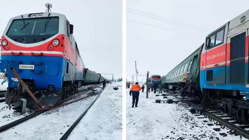 В Казахстане сошел с рельсов пассажирский поезд