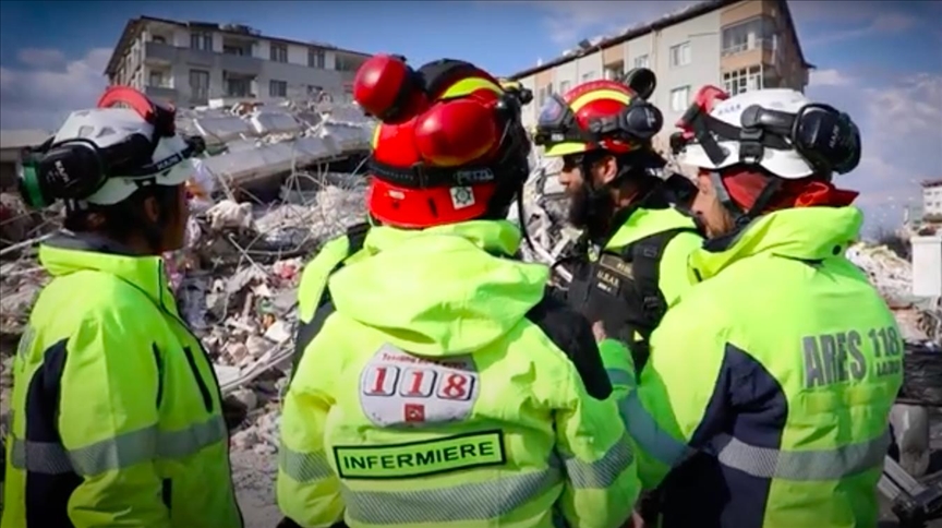 Italian Civil Defense teams share their experience of helping victims in quake-hit Türkiye