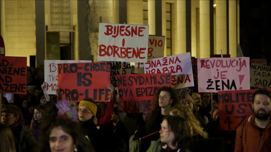 Thousands of women march for more rights in Western Balkans