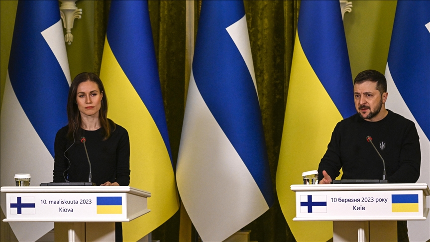 Ukrainian President Zelenskyy meets Finnish Prime Minister Marin in Kyiv