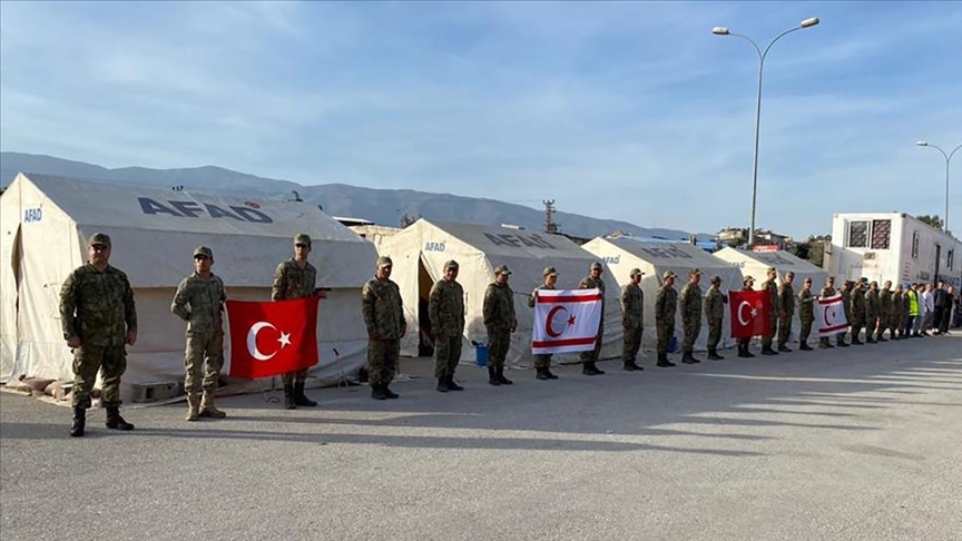 KKTC Güvenlik Kuvvetleri Komutanlığının Türkiye'deki depremzedelere desteği sürüyor