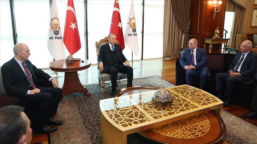 Cumhurbaşkanı Erdoğan Yeni Azerbaycan Partisi Genel Başkanvekili Budaqov'u kabul etti