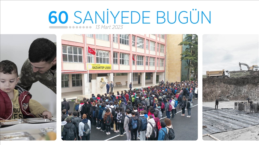 60 saniyede bugün (13 Mart 2023)