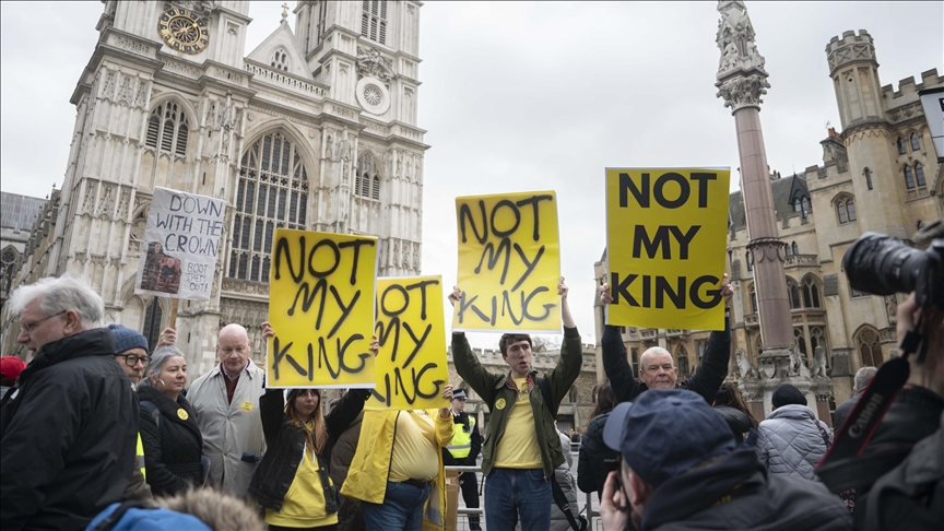 Not My King: Anti-monarchy group holds protest in London