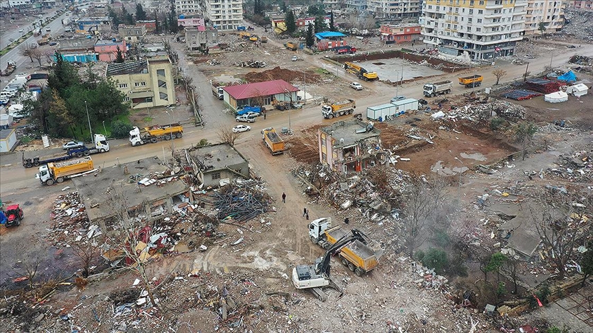 Gaziantep Nurdağı'nda acil yıkılması gereken binalarda sona gelindi