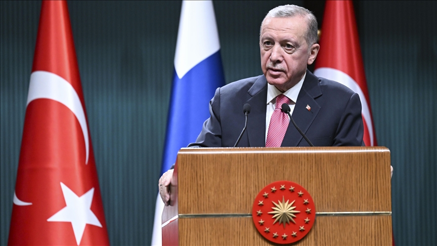 Cumhurbaşkanı Erdoğan: Finlandiya'nın NATO'ya katılım protokolünün Meclisimizdeki onay sürecini başlatmaya karar verdik