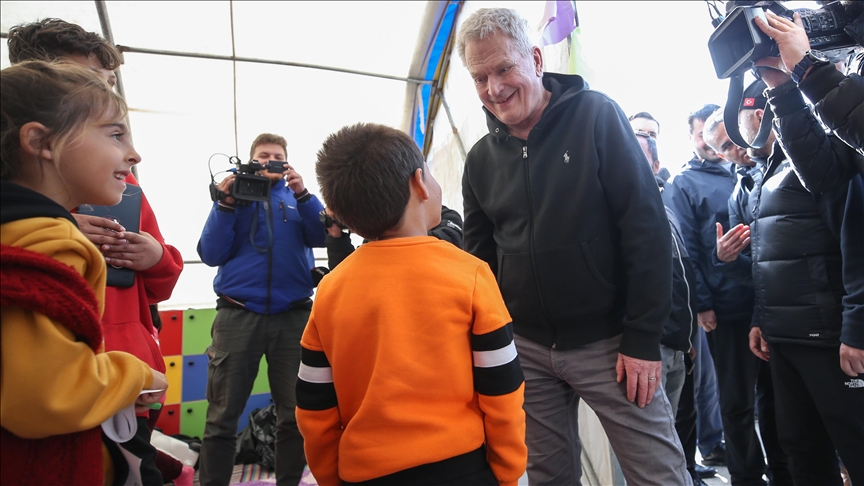 Finland's president visits Türkiye's quake-hit Kahramanmaras province