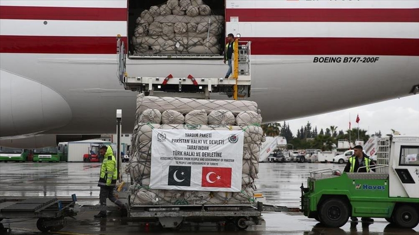 Pakistan's 18th chartered aid flight for quake victims arrives southern Türkiye
