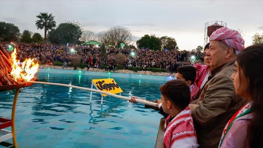 ئاگری نەورۆز لە پاڕکی شانەدەر هەڵکرا