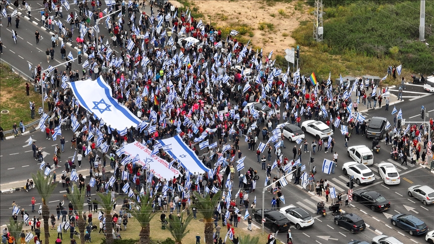 4 Israeli protesters arrested as thousands rally against Netanyahu’s judicial overhaul plan
