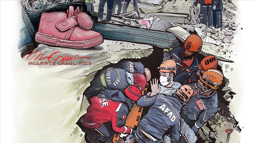 Yazar ve ressam Muammer Erkul, asrın felaketinde yaşanan unutulmaz anları resme döktü
