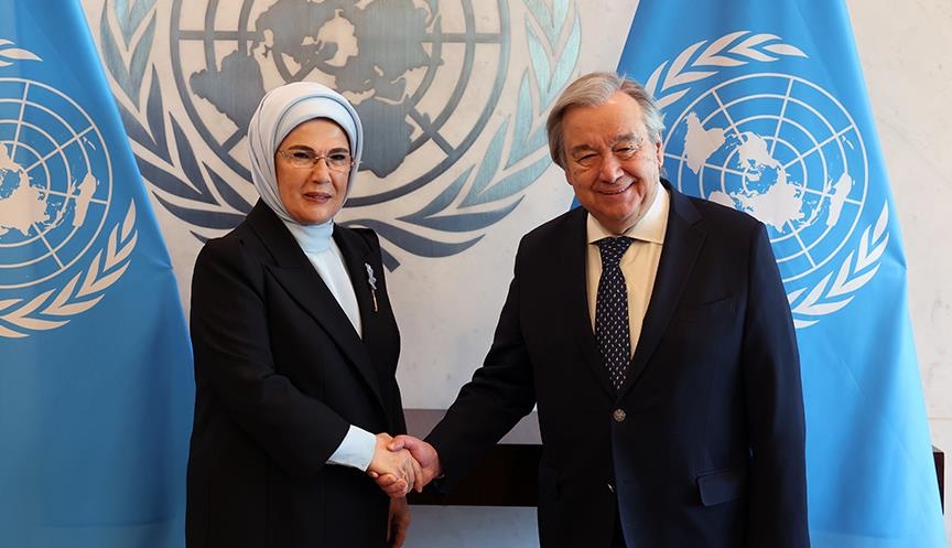 Guterres a salué les actions de la première dame Emine Erdogan dans le cadre du programme "Zéro déchet"