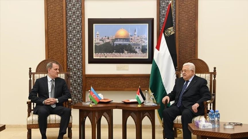 دیدار رئیس دولت فلسطین با وزیر خارجه آذربایجان در رام‌الله