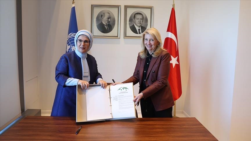 UNICEF chief signs declaration of goodwill on 'Zero Waste Project' in New York