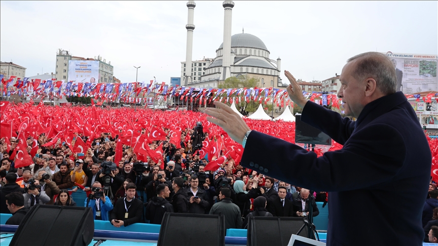 AK Party confident Erdogan ahead of rivals in tight election race