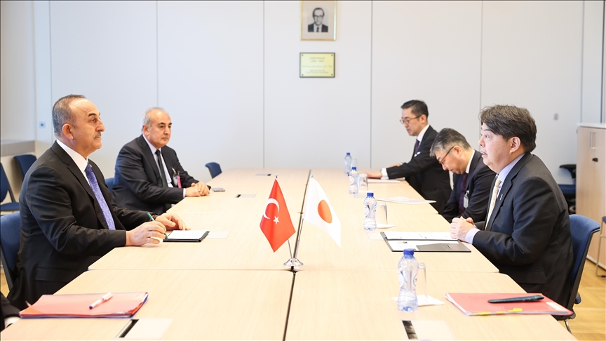 Turkish foreign minister meets Japanese counterpart in Brussels
