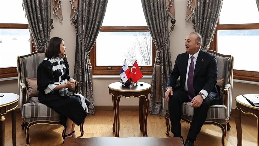 Turkish foreign minister hosts Panamanian counterpart in Istanbul