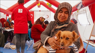 Quake survivor lives in tent with her dog who warned family just before disaster