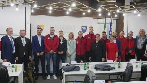 BiH: Prime Minister of Zenica-Doboj Canton Amra Mehmedić hosted a reception for the participants of the rescue mission in Turkiye