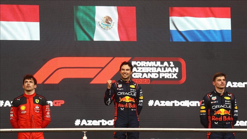 Red Bull's Sergio Perez wins Azerbaijan Grand Prix