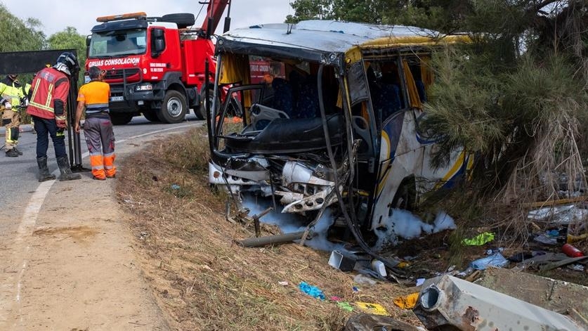 Muere un trabajador y 39 más resultan heridos en accidente de autobús en España