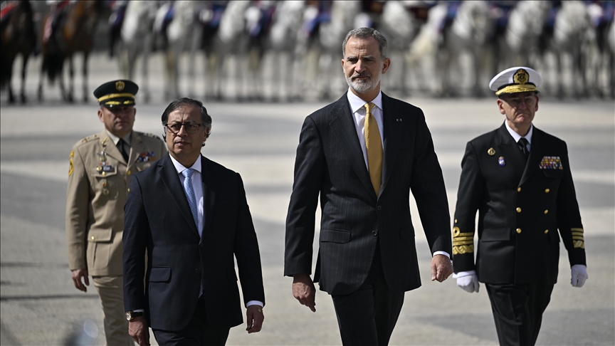 King Felipe VI of Spain at the Congress during the Kings first speech