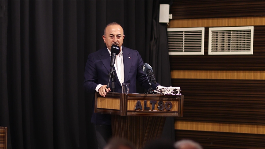 تشاووش أوغلو ينتقد إساءة مجلة بريطانية للرئيس أردوغان