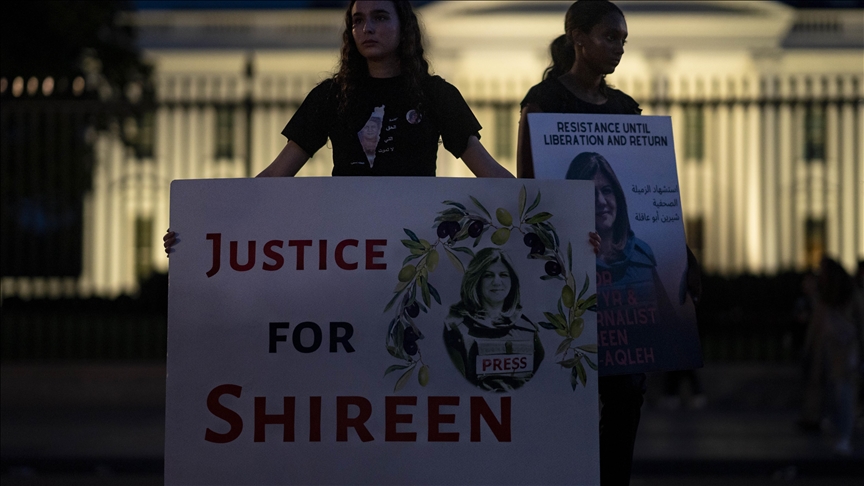 Journalist Shireen Abu Akleh honored at vigil outside White House