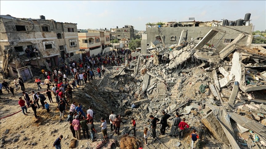 Israeli strikes destroy 15 residential buildings in Gaza: Official