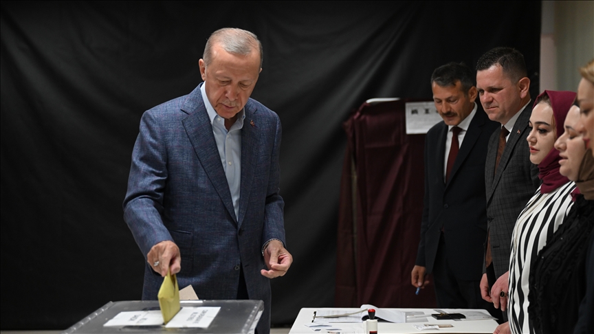 Turkish president votes in presidential, parliamentary elections