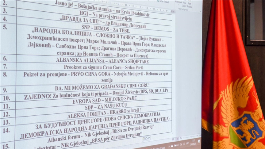 Crna Gora: Na parlamentarnim izborima 11. juna učestvovaće 15 lista