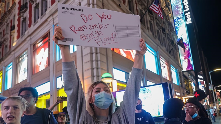 New York'ta George Floyd'un ölümünün 3. yılı nedeniyle gösteri düzenlendi