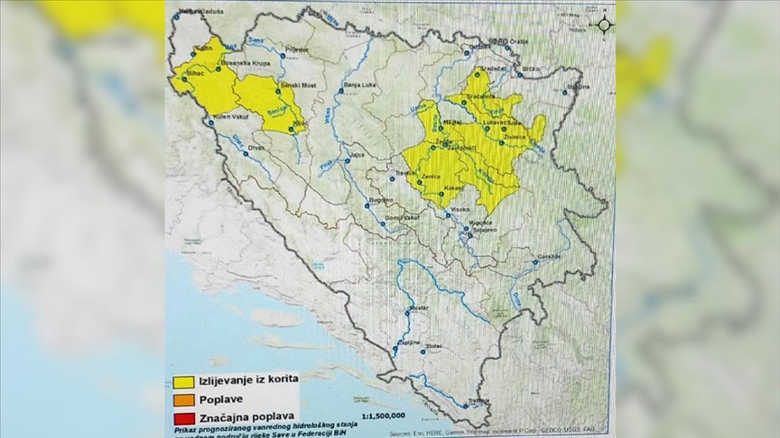 Floods affected the northern parts of Bosnia and Herzegovina, the most critical in Teslić