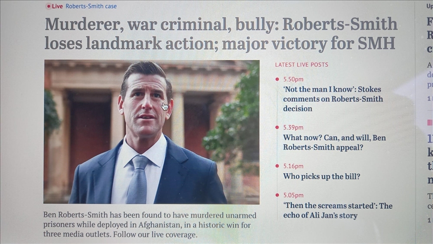 Australian soldier loses defamation suit over alleged Afghanistan war crimes