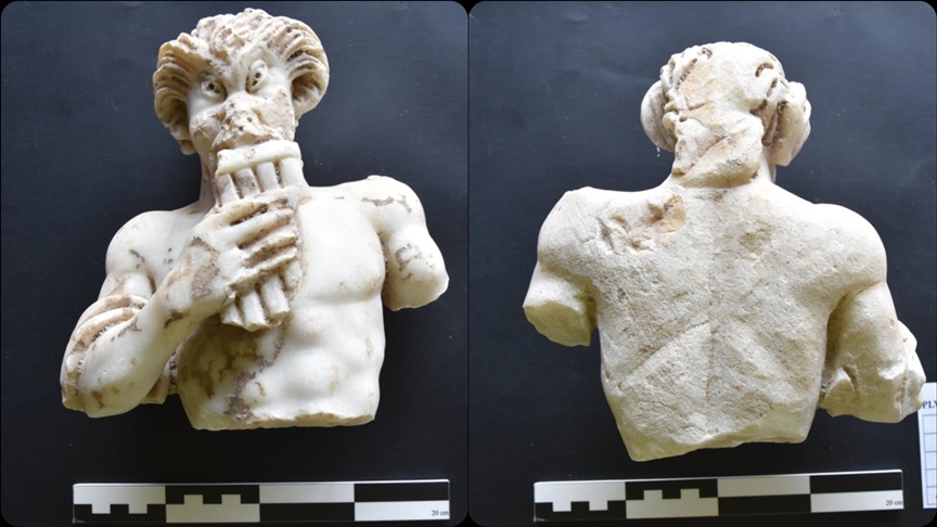Part of Greek god Pan statue unearthed in Istanbul