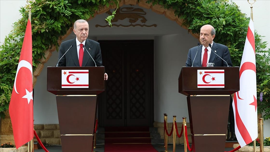 Cumhurbaşkanı Erdoğan: Müzakere masasına geri dönmenin yolu Kuzey Kıbrıs Türk Cumhuriyeti'nin tanınmasından geçmektedir