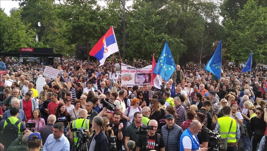 Thousands continue to stage anti-government, presidential protests across Serbia after mass shootings