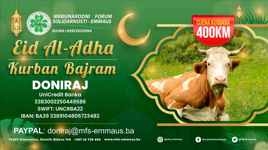 BiH: MFS-EMMAUS pokrenuo akciju doniranja kurbana