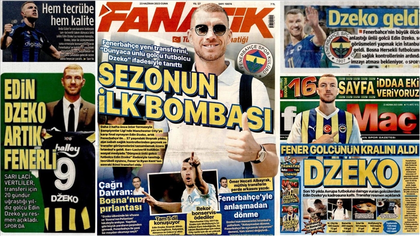 Transfer Edina Džeke u turskoj štampi: Fenerbahce doveo kralja golgetera