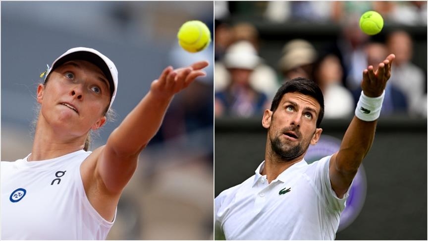 Swiatek and Djokovic record consecutive victories at Wimbledon opening
