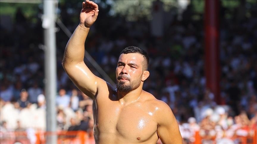 Yusuf Can Zeybek wins golden belt at Türkiye’s annual Kirkpinar Oil Wrestling Festival​​​​​​