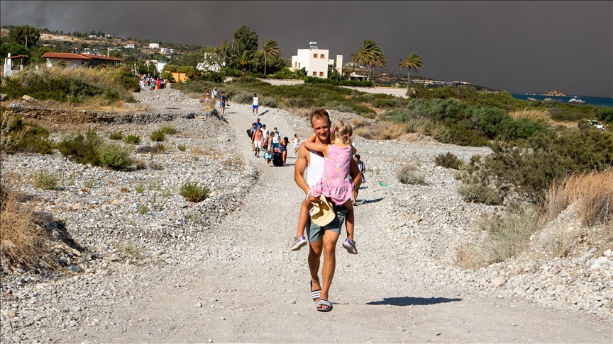 Greece evacuates 19,000 as wildfires rage on Rhodes island