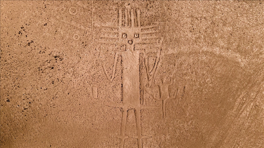 Bird's eye view of largest human representation in Chile