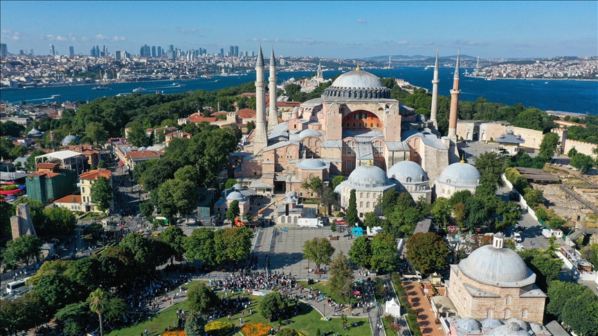 Hagia Sophia in Istanbul commemorates the 3rd anniversary of its reopening as a mosque