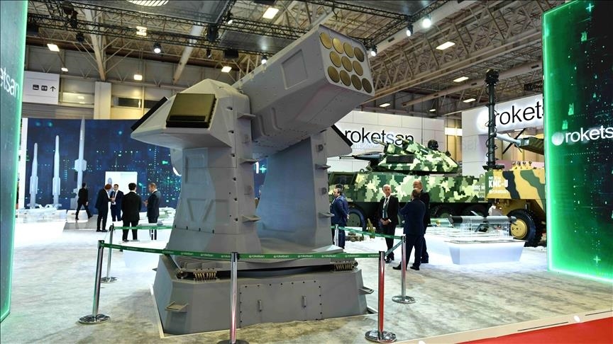 Turkish missile producer Roketsan exhibits at international defense fair