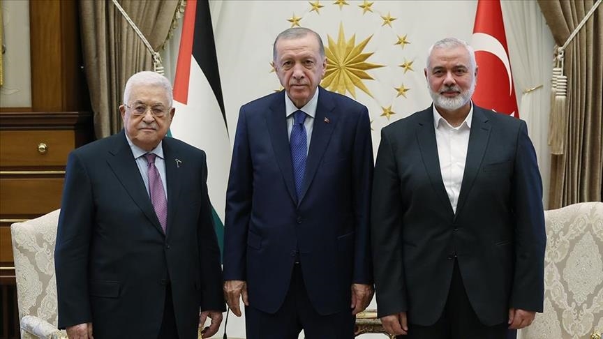 دیدار اردوغان با عباس و هنیه در آنکارا