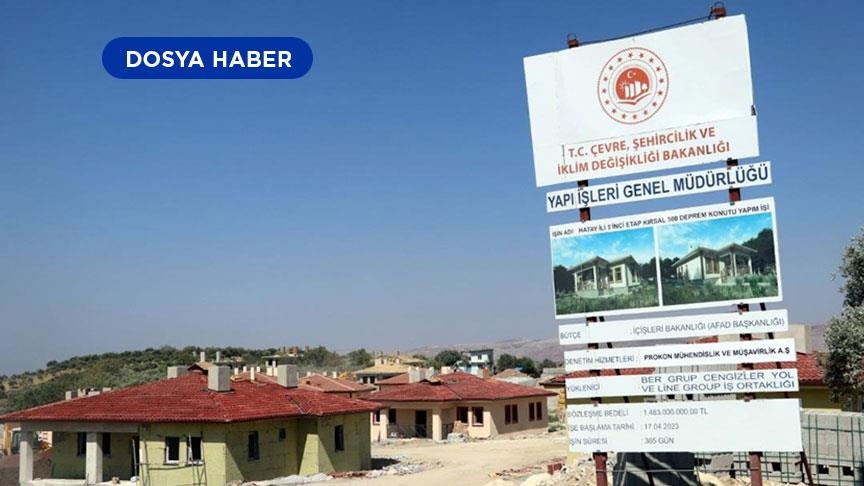Hatay'ın kırsal mahallelerindeki depremzedeler için 2 bin 283 köy konutu yapılıyor