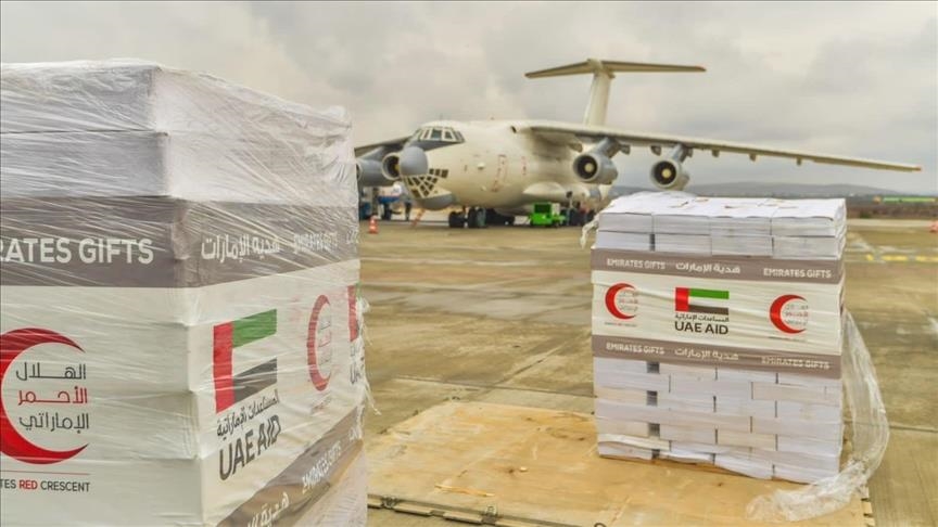 الإمارات ترسل 250 طنا من المساعدات الإغاثية إلى أوكرانيا